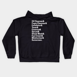 10 Step Korean Skincare Kids Hoodie